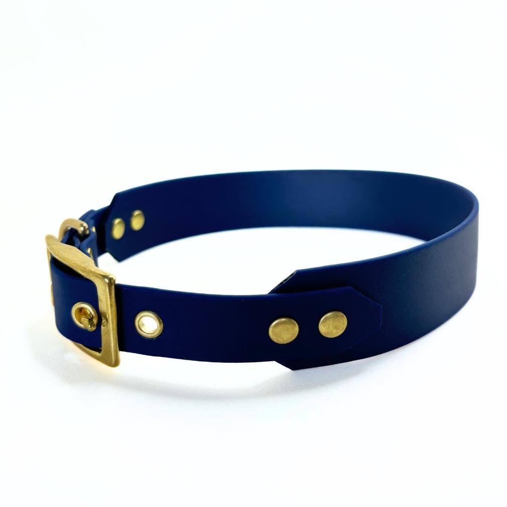 Halsband Biothane, Dunkelblau, extra breit