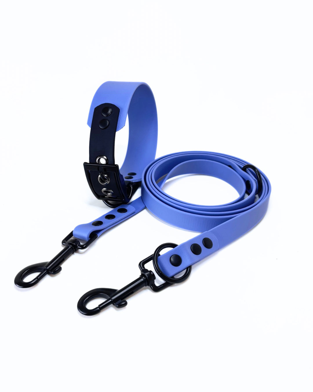 Halsband Biothane, Pastel Lila und schwarz, extra breit
