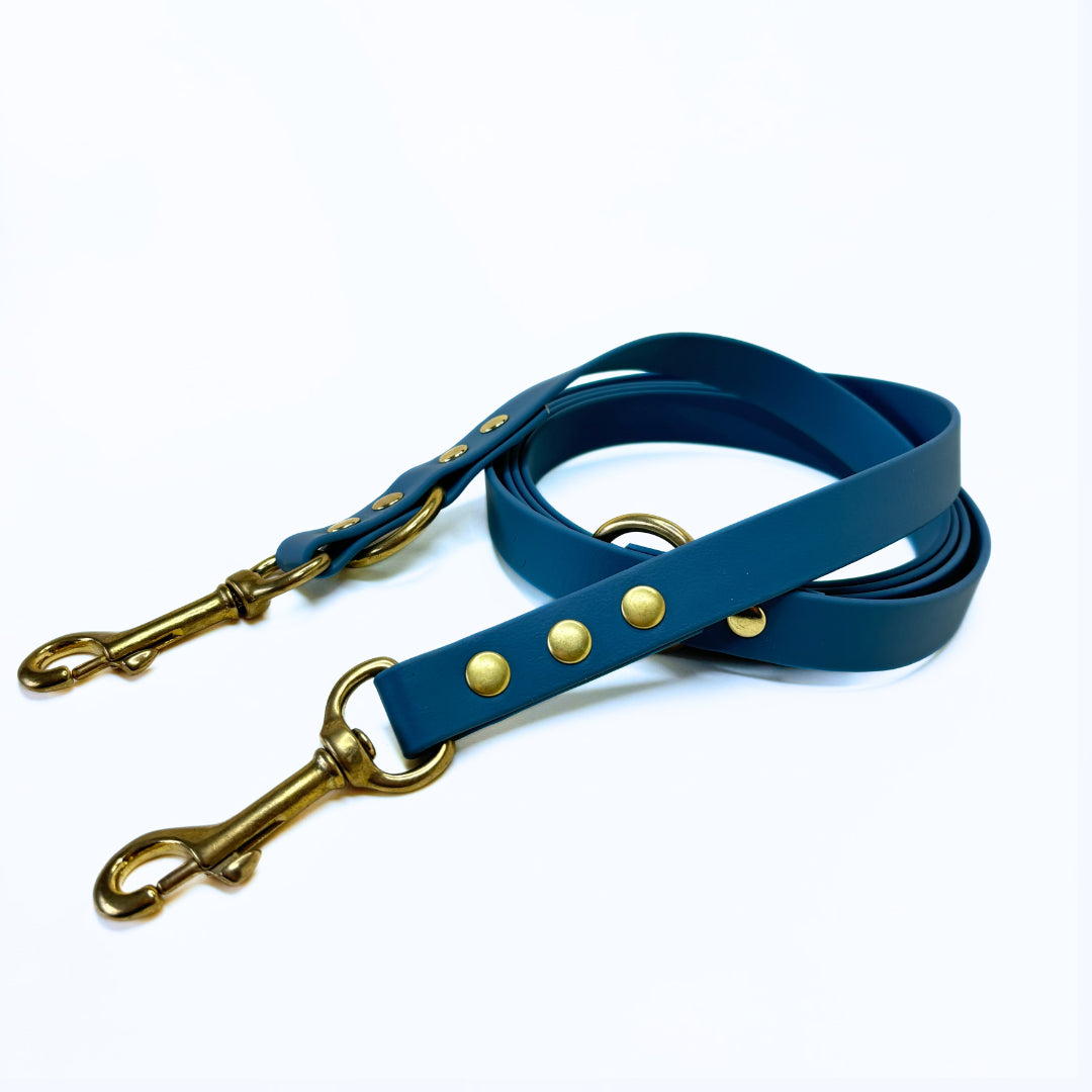 Biothaneleine, Petrol Blau, verstellbar