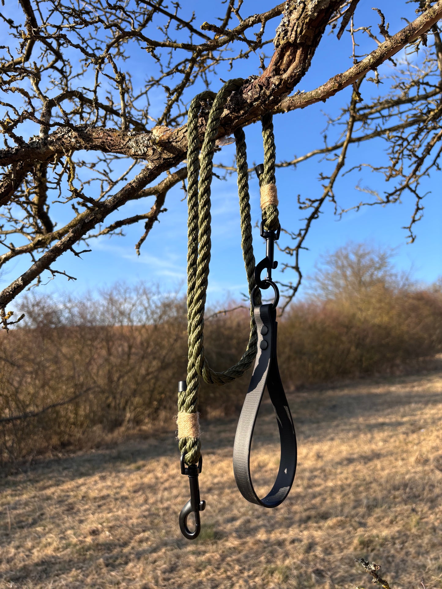 Leine aus Baumwollseil - Dunkle Olive