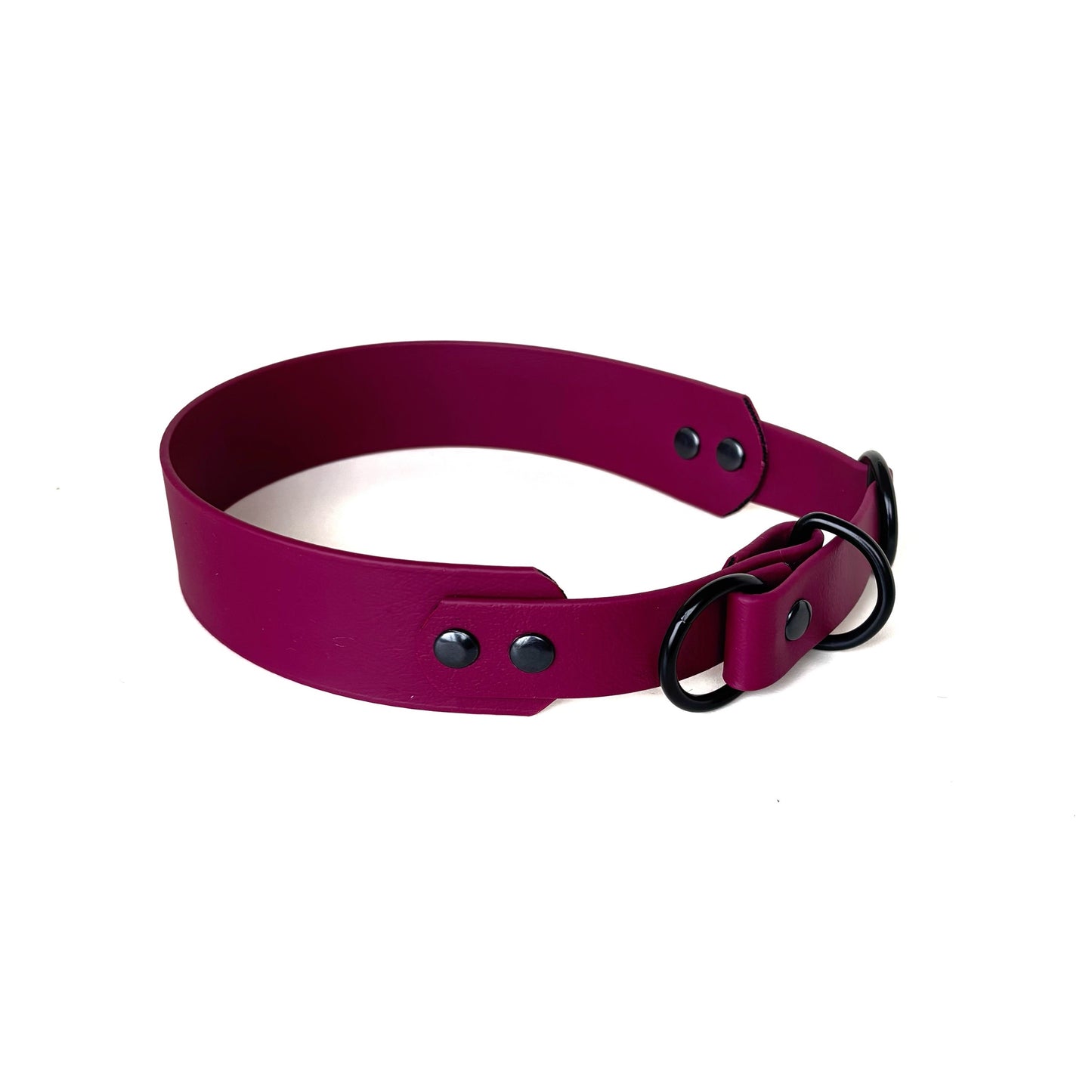 Schlupfhalsband Biothane, Weinrot, extra breit