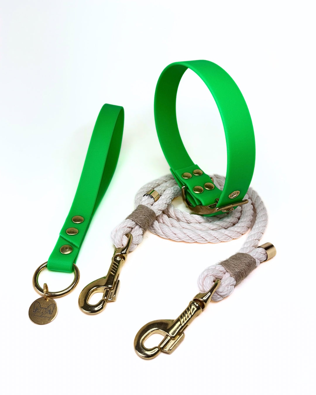 Halsband Biothane, Neon Grün, verstellbar
