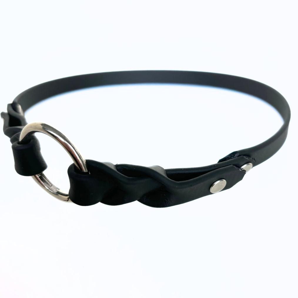 Markenhalsband Biothane, schwarz