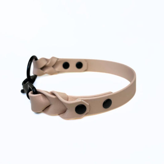 Biothane Halsband, Geflochten, Puder