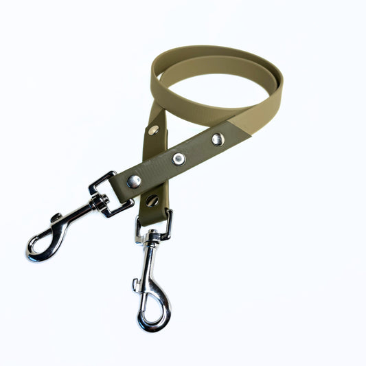 Zusatzstück, Beige und Olive, Biothane - Mix-and-Match-Leinensystem