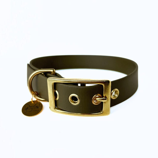 Halsband Biothane, Olive, verstellbar