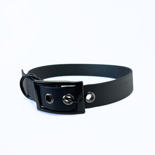 Halsband Biothane, schwarz, verstellbar