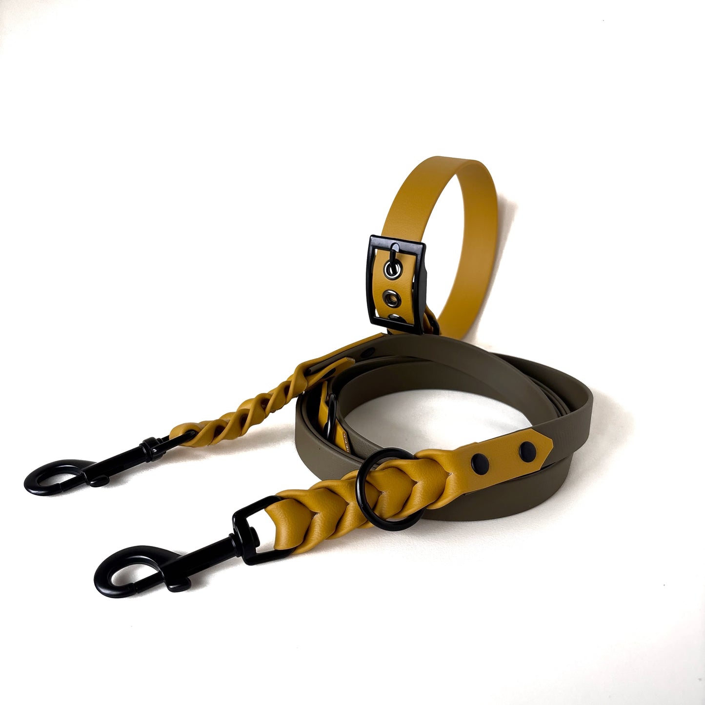 Biothaneleine, Oliv und Senf Gelb, verstellbar