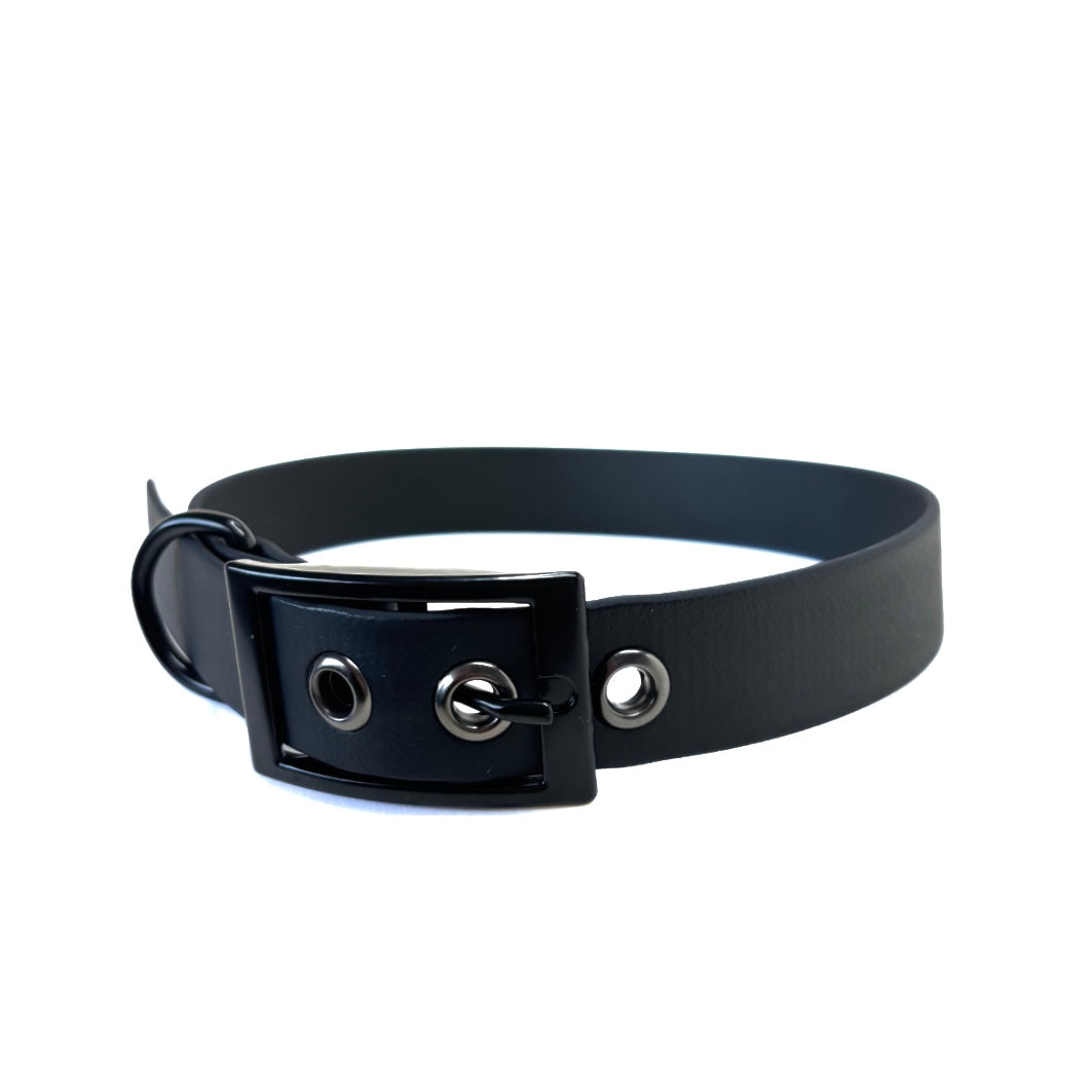 Halsband Biothane, schwarz, verstellbar