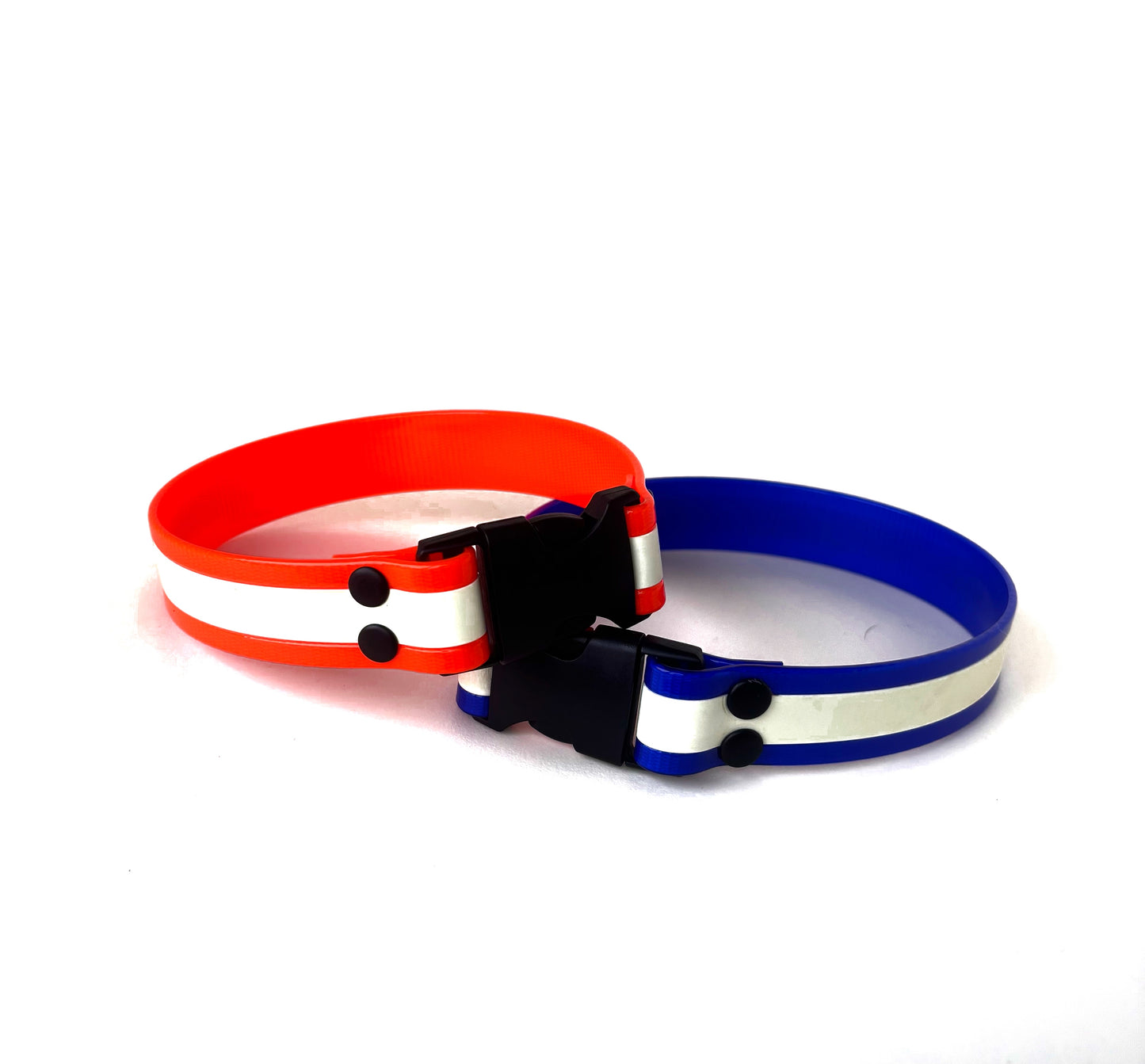 Halsband Biothane, Neon Orange, "Glow in the dark"