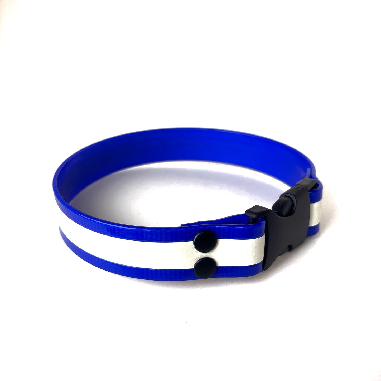 Halsband Biothane, Dunkelblau, "Glow in the dark"