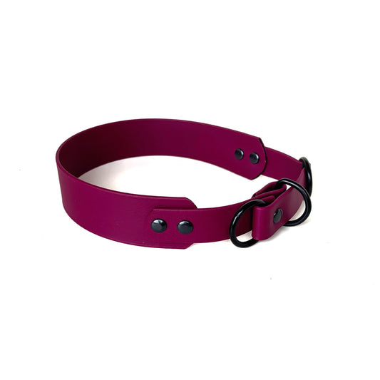 Schlupfhalsband Biothane, Weinrot, extra breit