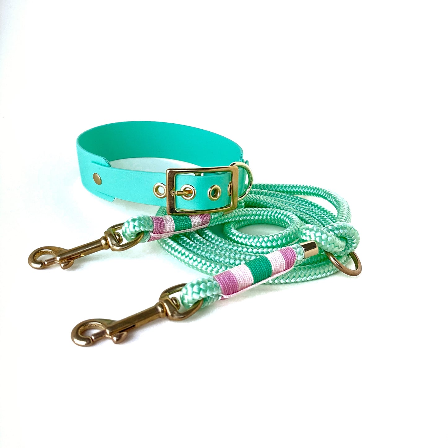 Halsband Biothane, Mint, breit