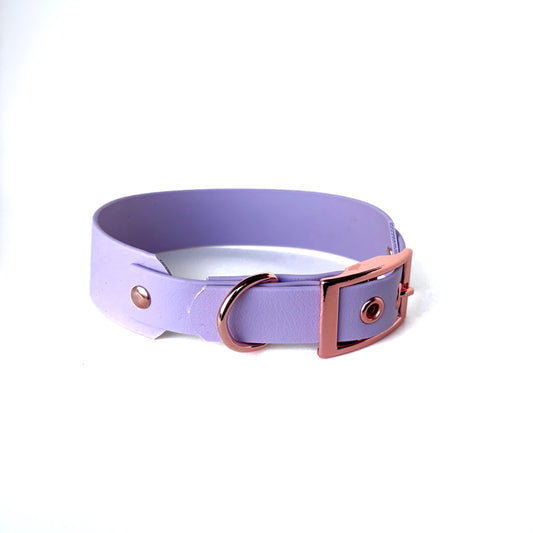 Halsband Biothane, Flieder, breit