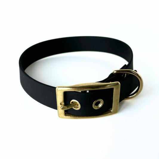 Halsband Biothane, Schwarz, verstellbar